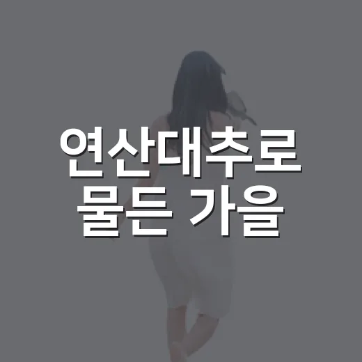 연산대추로 물든 가을