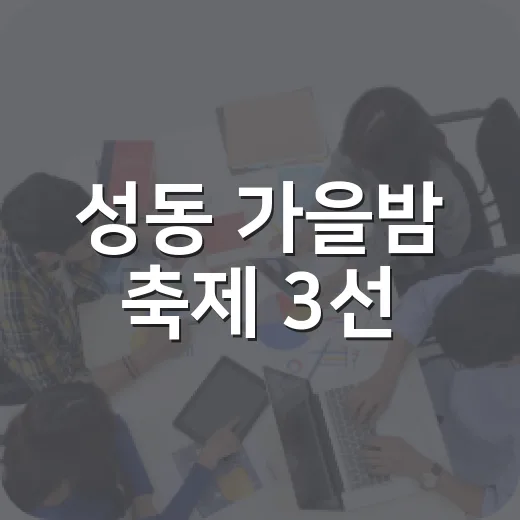 성동 가을밤 축제 3선