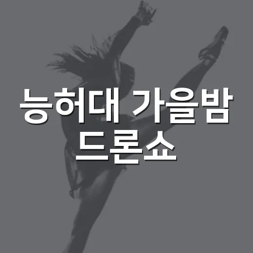 능허대 가을밤 드론쇼