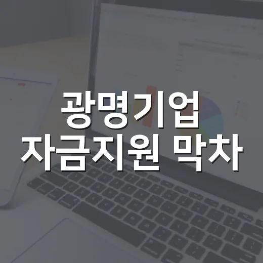 광명기업 자금지원 막차
