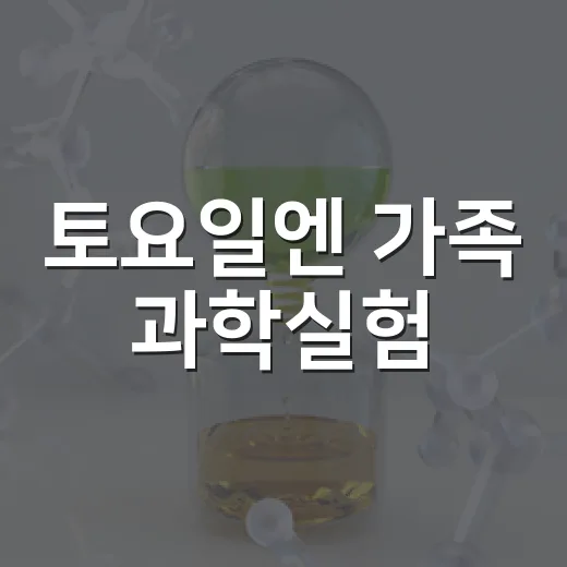 토요일엔 가족 과학실험