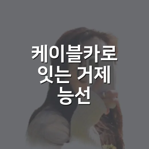 케이블카로 잇는 거제 능선