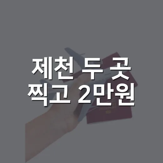 제천 두 곳 찍고 2만원