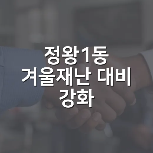 정왕1동 겨울재난 대비 강화