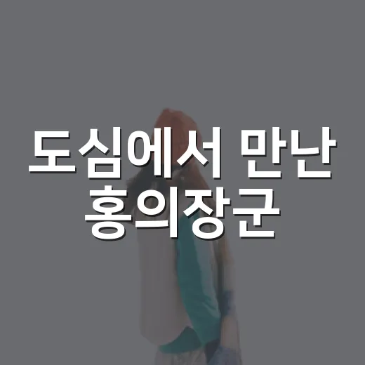 도심에서 만난 홍의장군