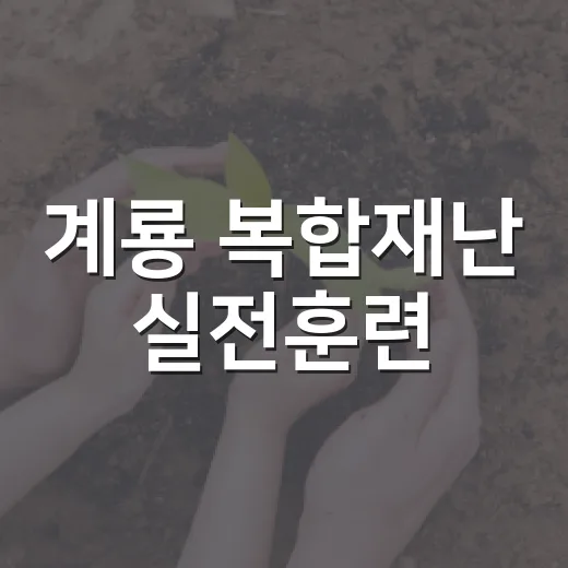 계룡 복합재난 실전훈련