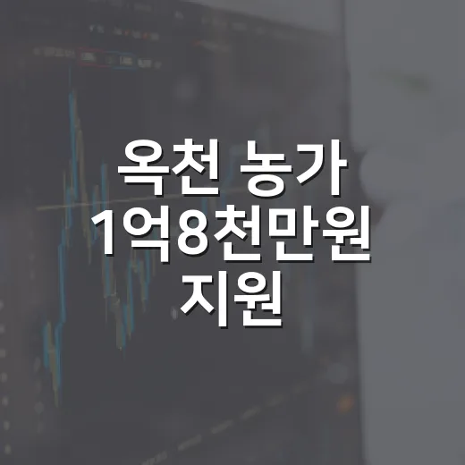 옥천 농가 1억8천만원 지원