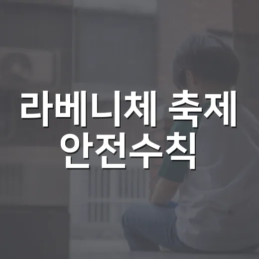 라베니체 축제 안전수칙