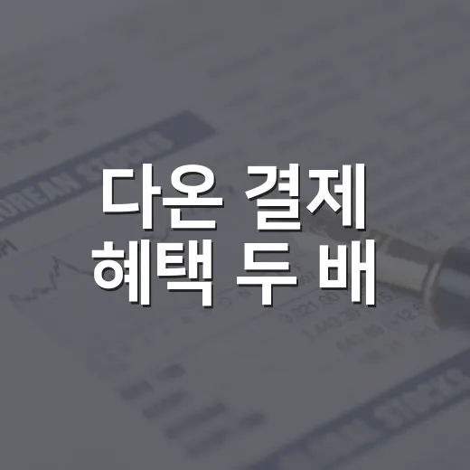 다온 결제 혜택 두 배