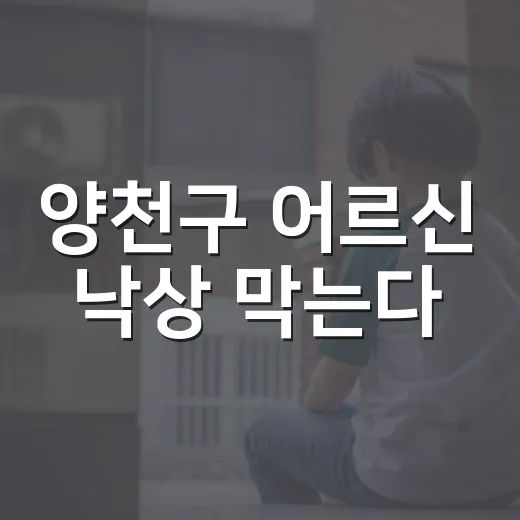 양천구 어르신 낙상 막는다