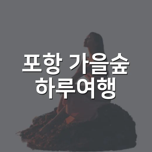 포항 가을숲 하루여행