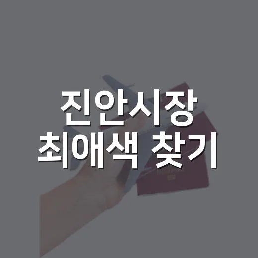 진안시장 최애색 찾기