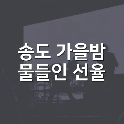 송도 가을밤 물들인 선율