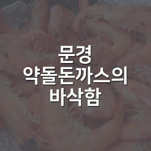 문경 약돌돈까스의 바삭함