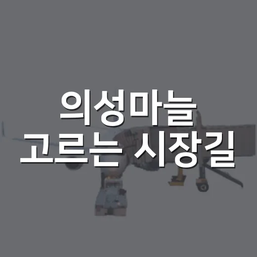 의성마늘 고르는 시장길