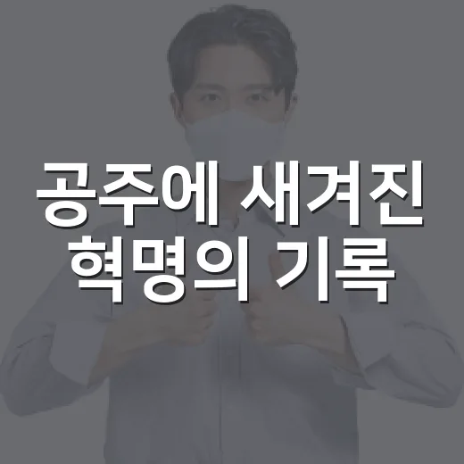 공주에 새겨진 혁명의 기록