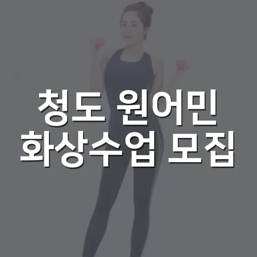청도 원어민 화상수업 모집
