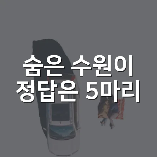 숨은 수원이 정답은 5마리