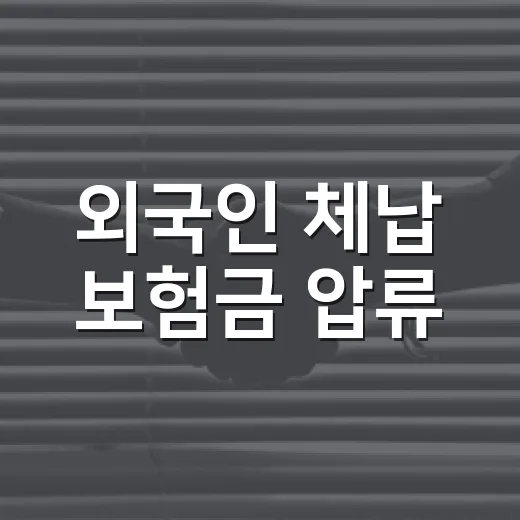 외국인 체납 보험금 압류