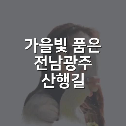 가을빛 품은 전남광주 산행길
