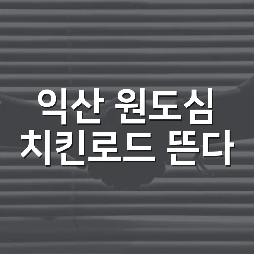 익산 원도심 치킨로드 뜬다