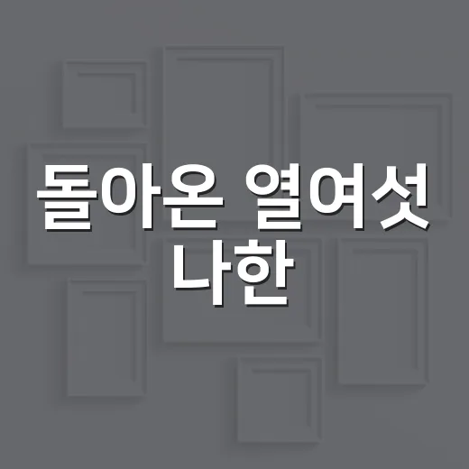 돌아온 열여섯 나한