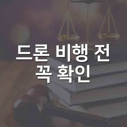 드론 비행 전 꼭 확인