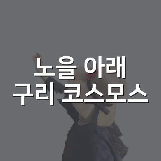 노을 아래 구리 코스모스