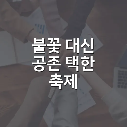 불꽃 대신 공존 택한 축제