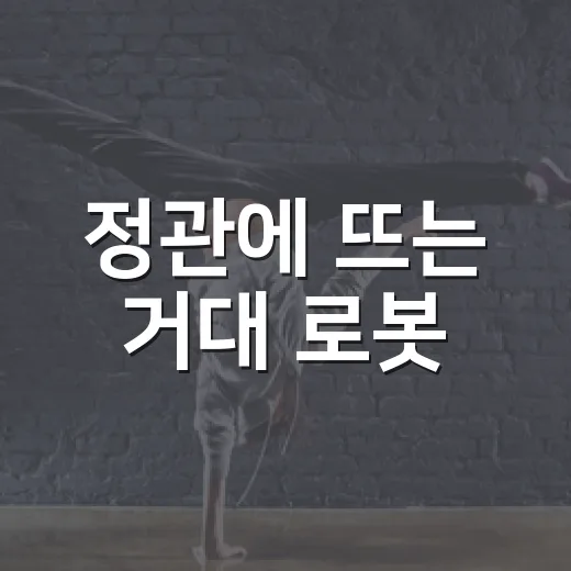 정관에 뜨는 거대 로봇