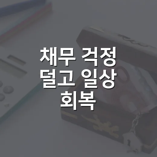 채무 걱정 덜고 일상 회복