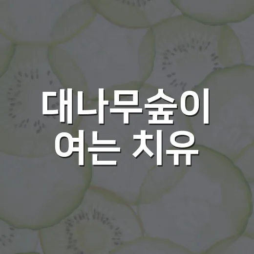 대나무숲이 여는 치유