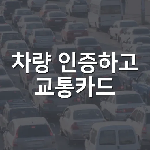 차량 인증하고 교통카드