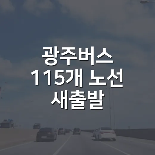 광주버스 115개 노선 새출발