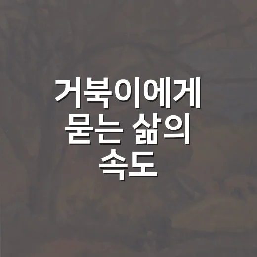 거북이에게 묻는 삶의 속도