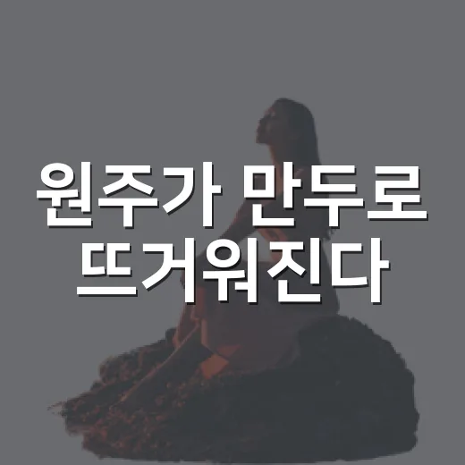 원주가 만두로 뜨거워진다