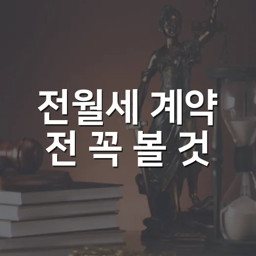 전월세 계약 전 꼭 볼 것
