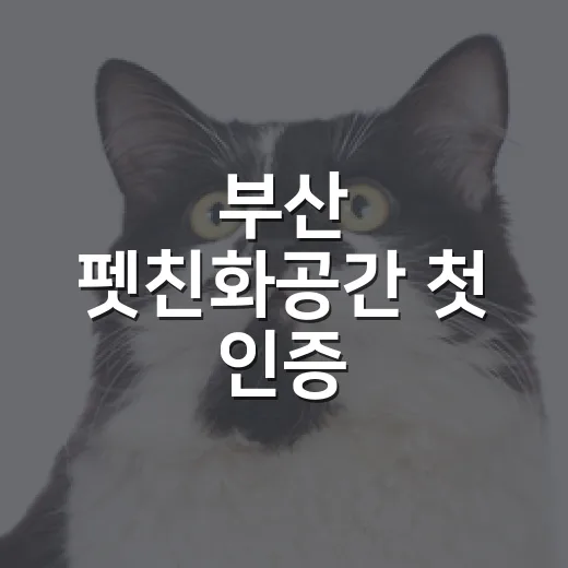 부산 펫친화공간 첫 인증