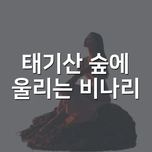 태기산 숲에 울리는 비나리