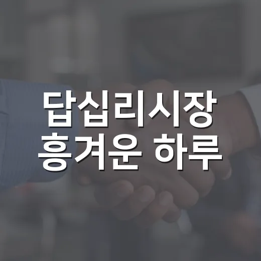 답십리시장 흥겨운 하루