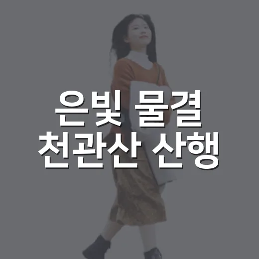 은빛 물결 천관산 산행