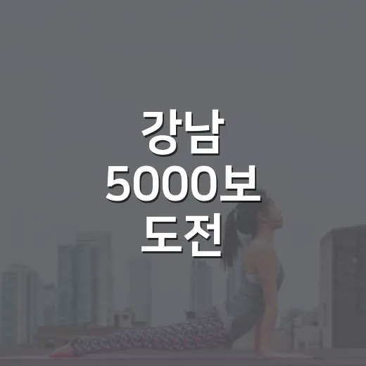 강남 5000보 도전