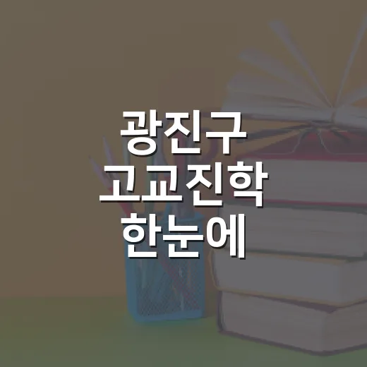 광진구 고교진학 한눈에