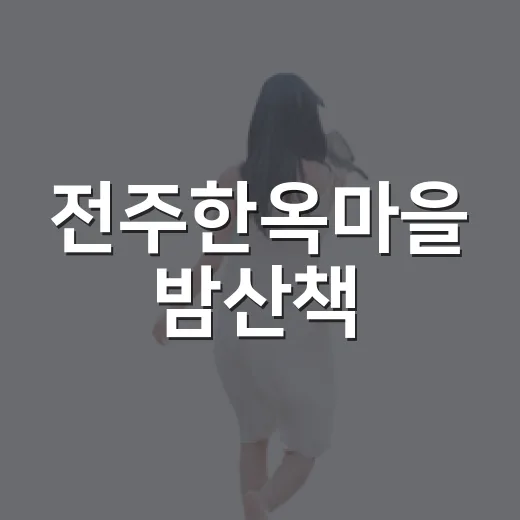전주한옥마을 밤산책
