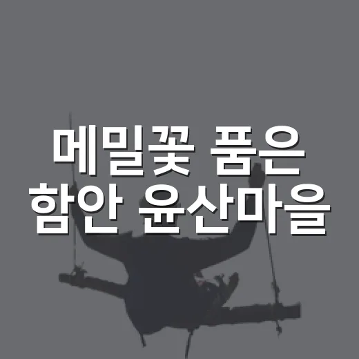메밀꽃 품은 함안 윤산마을