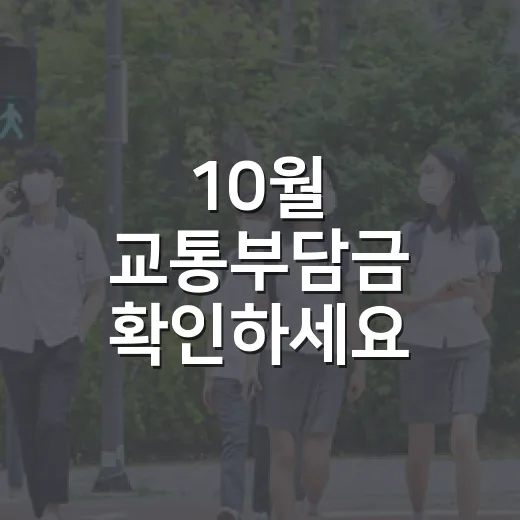 10월 교통부담금 확인하세요