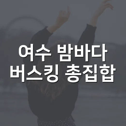 여수 밤바다 버스킹 총집합
