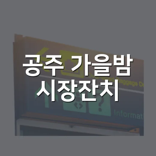 공주 가을밤 시장잔치
