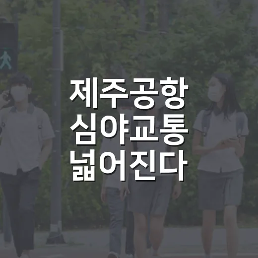 제주공항 심야교통 넓어진다