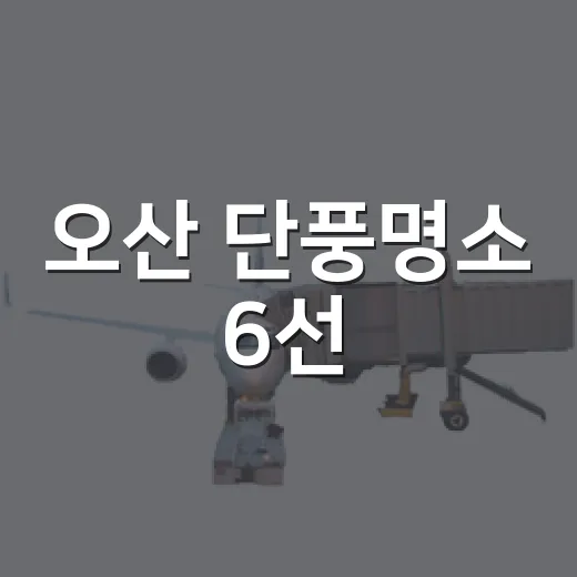오산 단풍명소 6선